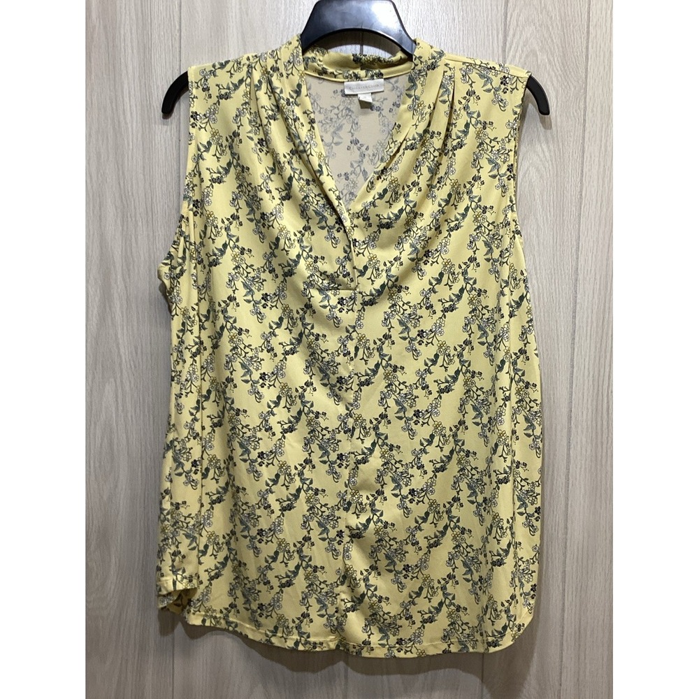 CHARTER CLUB Women's (Size 2X)‎ Sleeveless V-Neck Floral Shirt Stretch